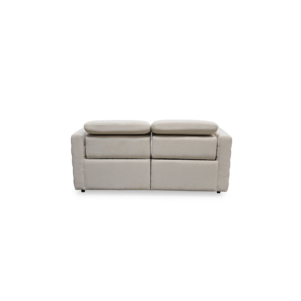 Moe's Juno Power Recliner Sofa in Off White Chenille
