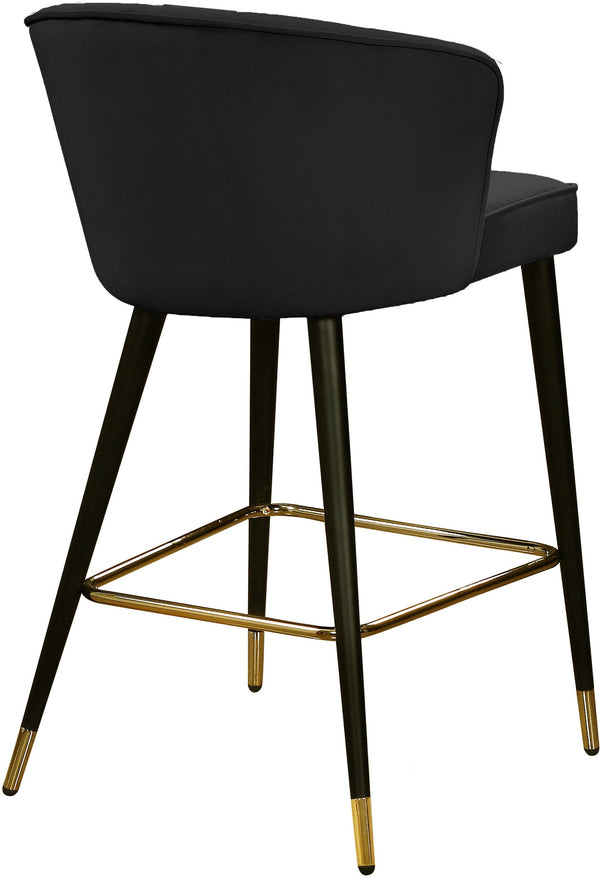 Maxine Stool In Black Velvet