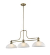 Melange 3 Light Chandelier in Heritage Brass Finish