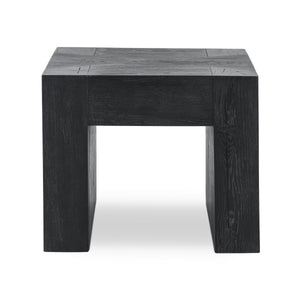 Bristol Solid Wood End Table - Aged Black