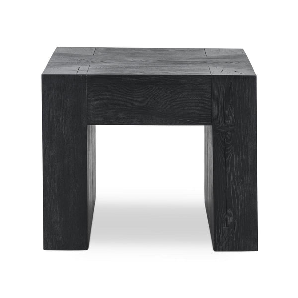 Bristol Solid Wood End Table - Aged Black