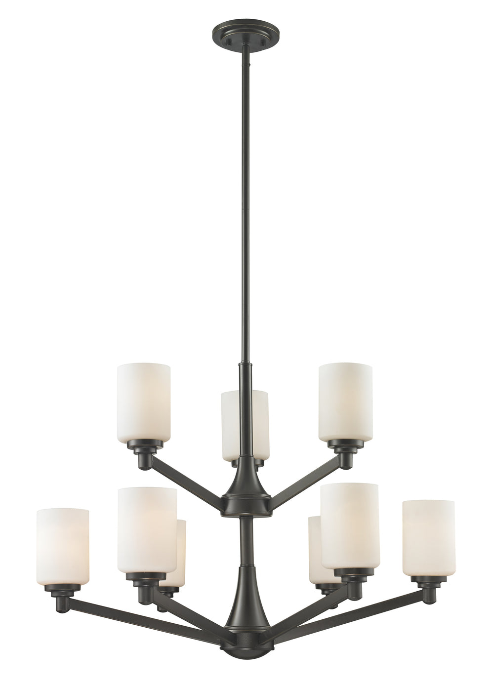 Montego 9 Light Chandelier in Coppery Bronze Finish
