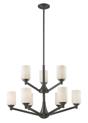 Montego 9 Light Chandelier in Coppery Bronze Finish