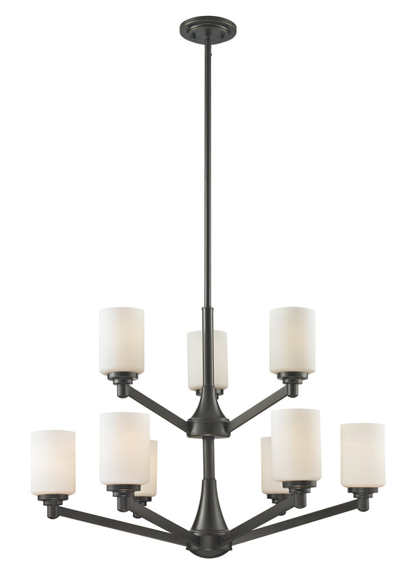 Montego 9 Light Chandelier in Coppery Bronze Finish