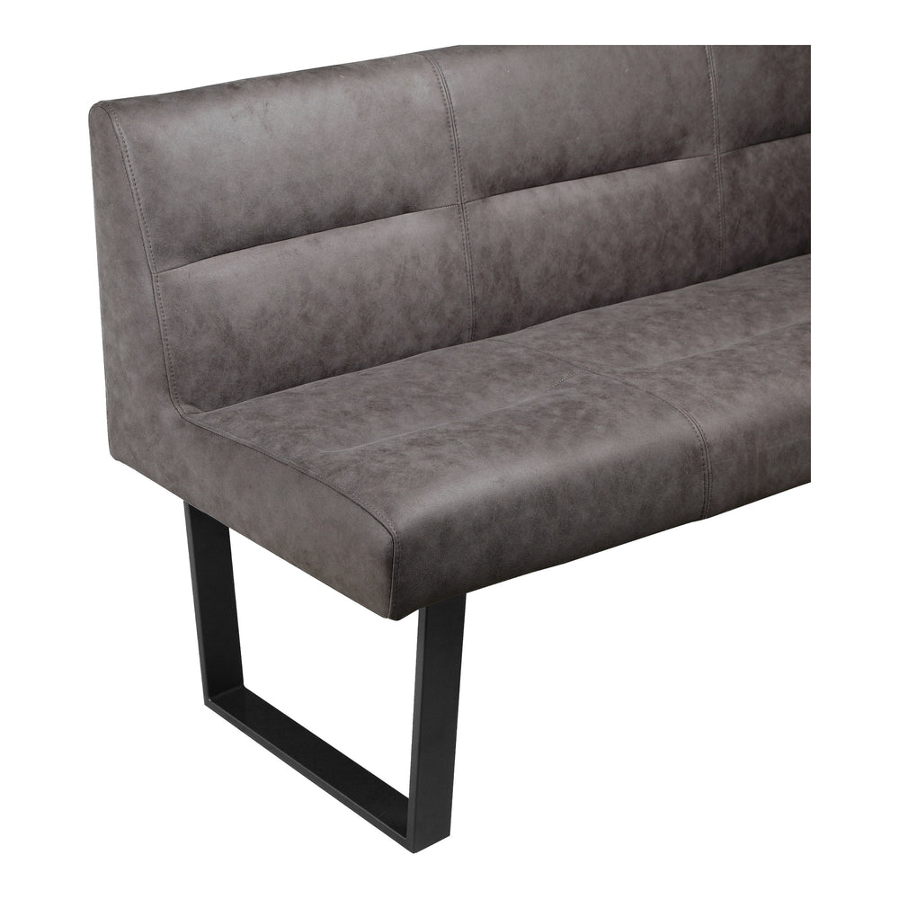Moe's Hanlon 4-Seater Corner Bench Dark Grey
