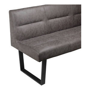 Moe's Hanlon 4-Seater Corner Bench Dark Grey