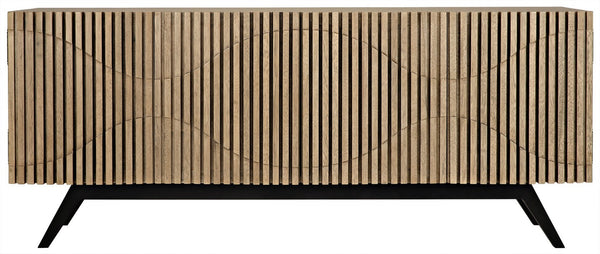 Illusion Sideboard with Steel Base, Bleached Walnut