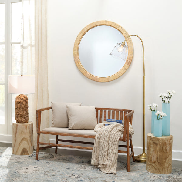 Ohana Rattan Round Mirror