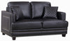 Ida Loveseat In Black Faux Leather