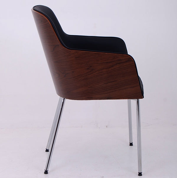 Hudson Arm Plywood/Mb In Black Leather