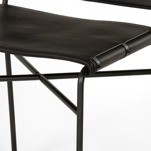 Wharton Dining Chair in Distressed Black