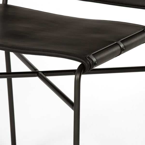 Wharton Dining Chair in Distressed Black