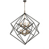 Artistry AC11112 Chandelier in Matte Black & Harvest Brass