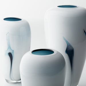 Deep Sky Vase in Blue and White