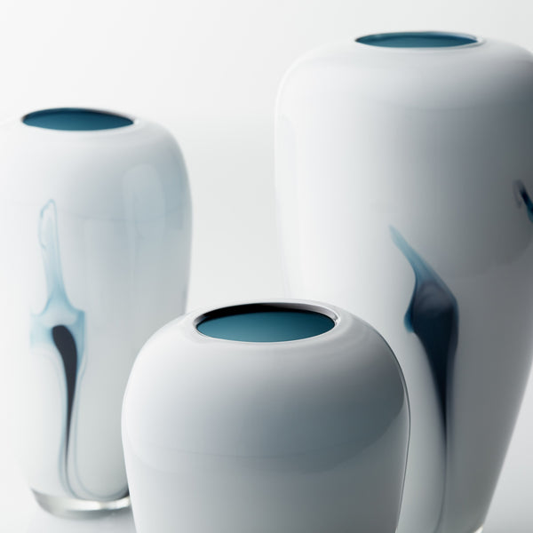 Deep Sky Vase in Blue and White