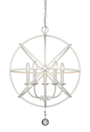 Tull 5 Light Chandelier in Matte White Finish