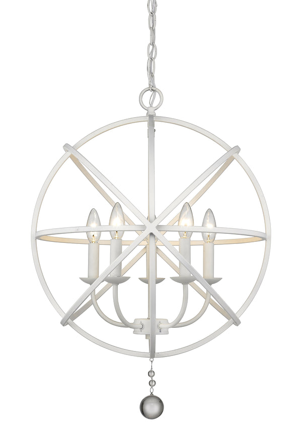 Tull 5 Light Chandelier in Matte White Finish