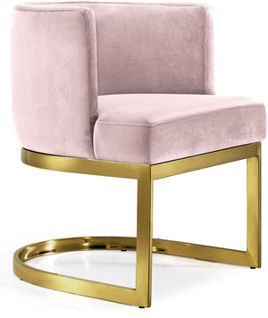 Donna Dining Chair In Pink Velvet