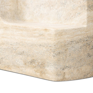 Clementine End Table In Textured Sandy Grey