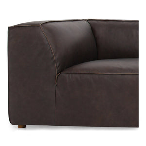Form Nook Modular Sectional in Espresso Brown Leather