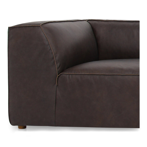 Form Nook Modular Sectional in Espresso Brown Leather