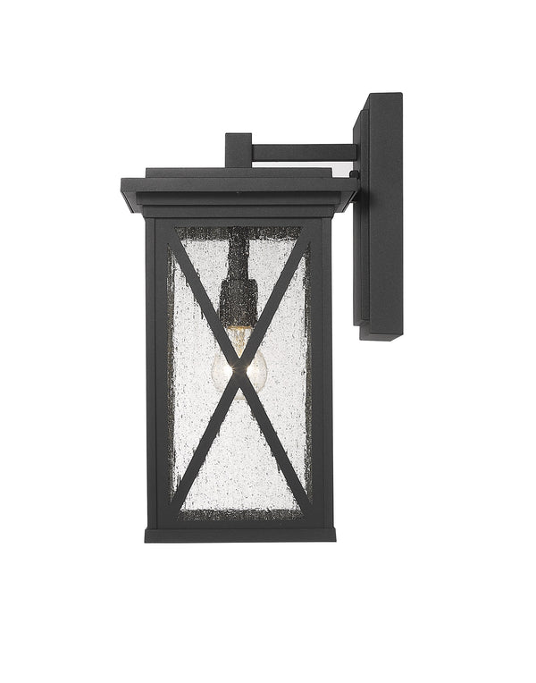 Brookside 1 Light Outdoor Wall Sconce in Black Finish