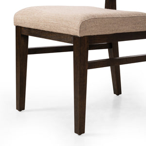 Carlo Dining Chair In Alcala Fawn And Dark Oak And Dark Oak Veneer