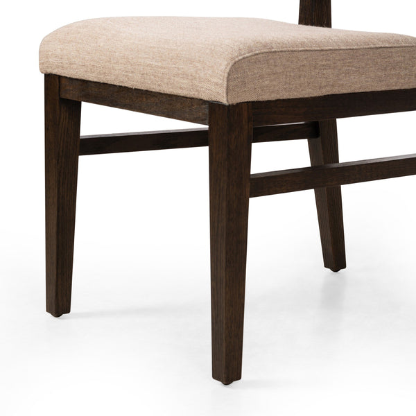 Carlo Dining Chair In Alcala Fawn And Dark Oak And Dark Oak Veneer
