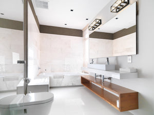 Kube 3 Light Vanity in Matte Black + Chrome Finish