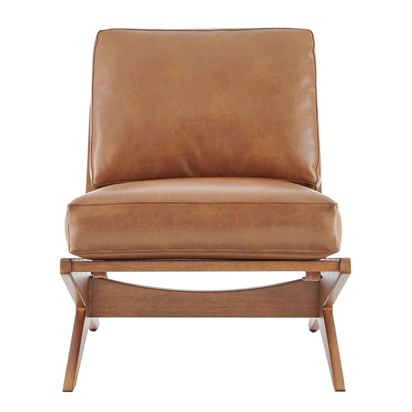 Chandler PU Accent Chair, Borneo Chocolate