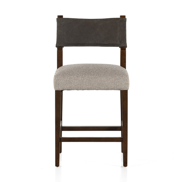 Ferris Stool In Nubuck Charcoal In Counter