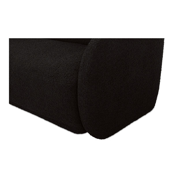 Moe's Faye Black Boucle Sofa