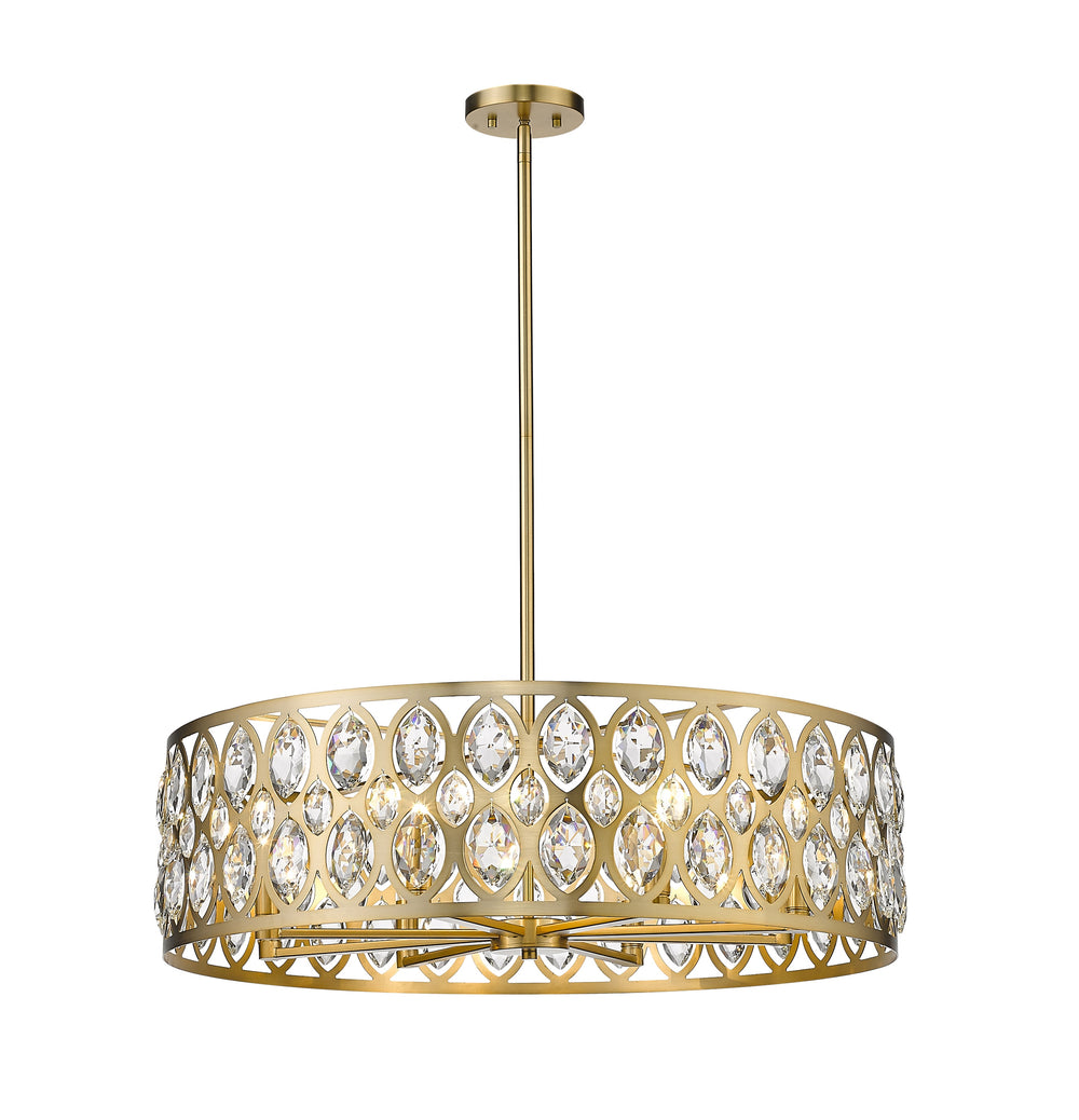 Dealey 8 Light Chandelier in Heirloom Brass Finish
