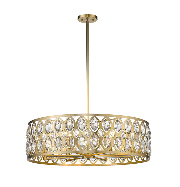 Dealey 8 Light Chandelier in Heirloom Brass Finish