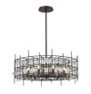 Garroway 9 Light Chandelier in Matte Black Finish