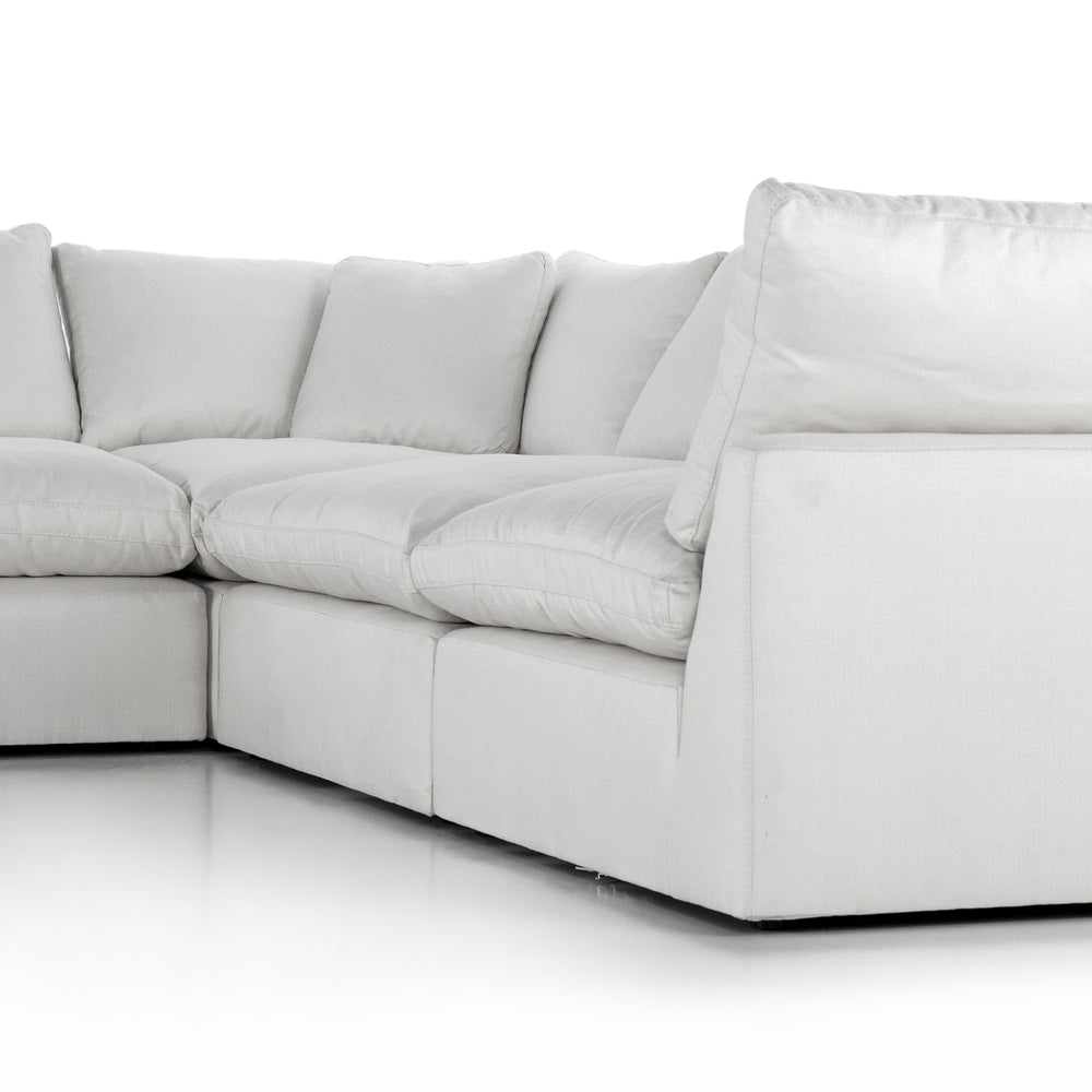 Stevie 5Pc Sec Sofa W/Ottoman In Ivory