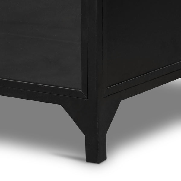 Belmont Wide Metal Cabinet In Black