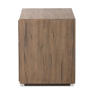 Leo Nightstand in Rustic Grey