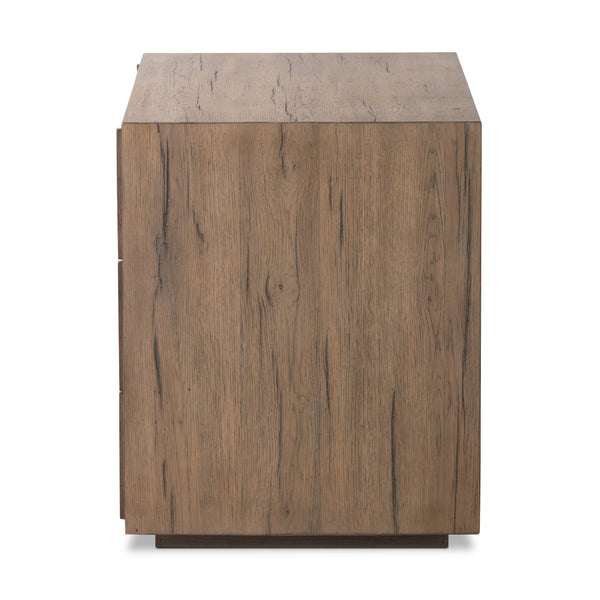 Leo Nightstand in Rustic Grey