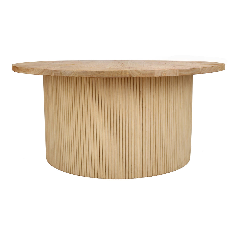 Kiefer Rattan Coffee Table w/ Wood Top, Natural