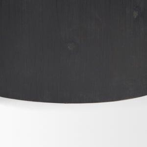 Wenopa Matte Black Wood w/ Natural Jute Accent Tables