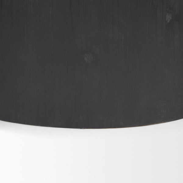 Wenopa Matte Black Wood w/ Natural Jute Accent Tables