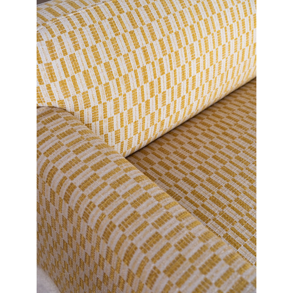 Leo Sofa in Chartreuse with Curved Back