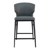 Delaney Counter Stool in Grey with Steel Frame