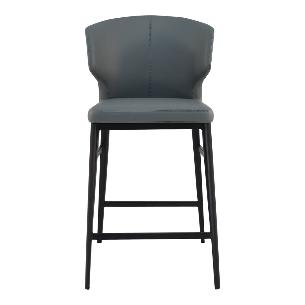 Delaney Counter Stool in Grey with Steel Frame