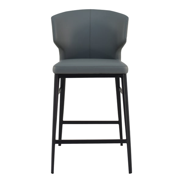 Delaney Counter Stool in Grey with Steel Frame