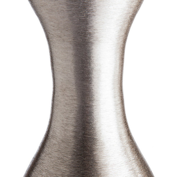 Zsa Zsa Floor Vase, Brushed Silver