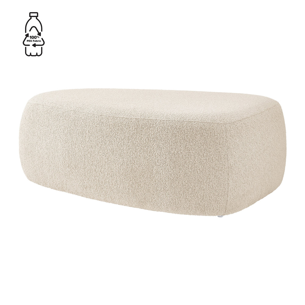 Carlese Boucle Big Ottoman, Palladian Beige