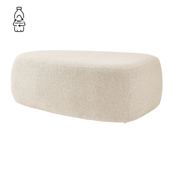 Carlese Boucle Big Ottoman, Palladian Beige