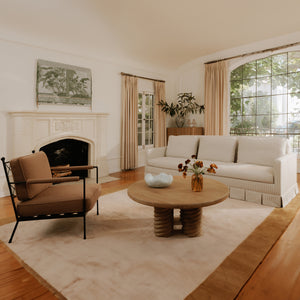 Pellicano Sofa Beige Stripe by Gillian Segal
